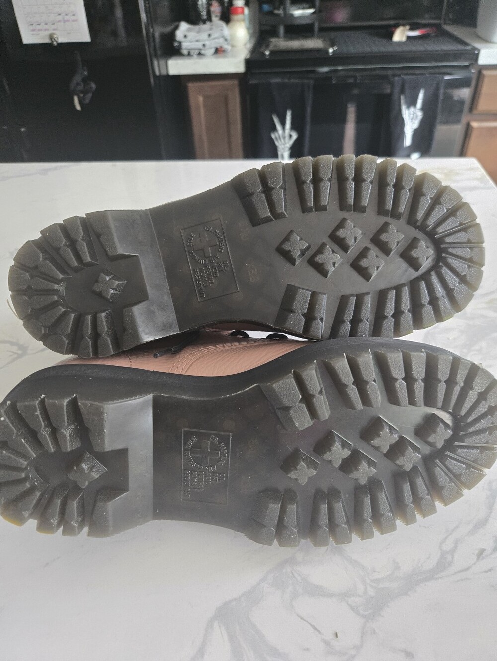 Dr Martens SINCLAIR Milled Nappa Leather Platform Zip Or Tie Boots. Size 8 - Picture 9 of 16